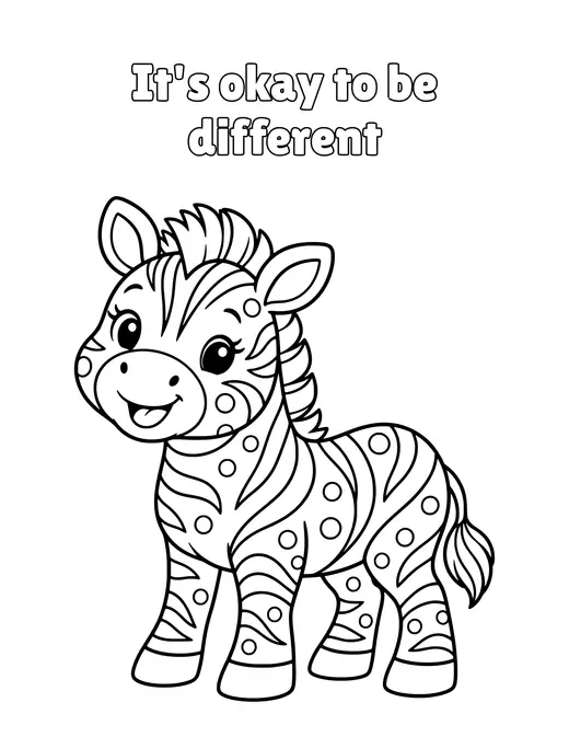 It's okay to be different coloring page