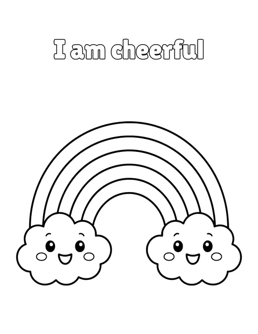 I am cheerful coloring page