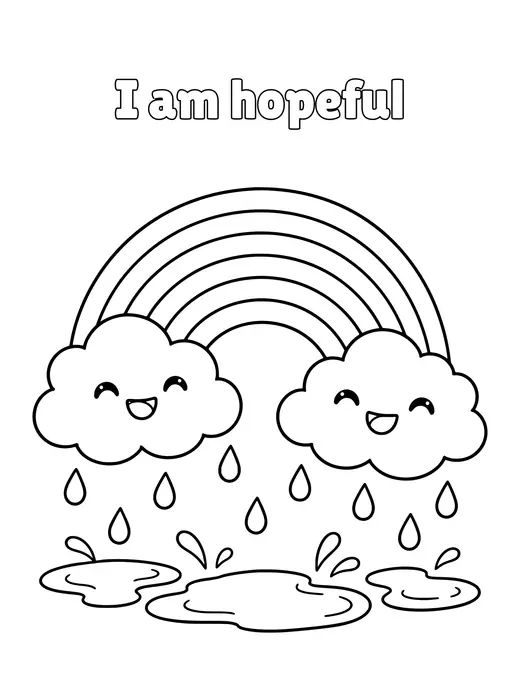 I am hopeful coloring page