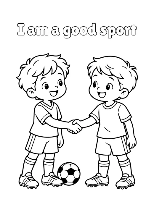 I am a good sport coloring page