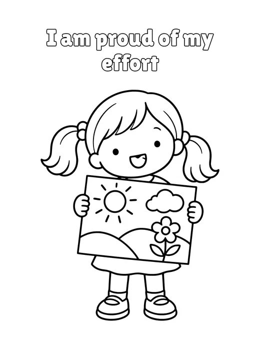 I am proud of my effort coloring page