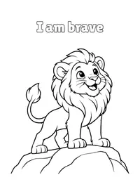 I am brave coloring page