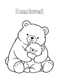 I am loved coloring page