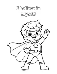 I believe in myself coloring page