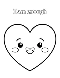 I am enough coloring page