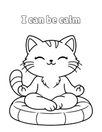 I can be calm coloring page