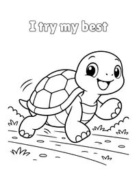 I try my best coloring page