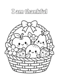 I am thankful coloring page