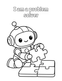 I am a problem solver coloring page