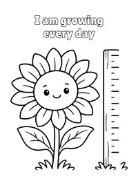 I am growing every day coloring page