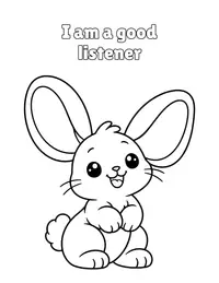 I am a good listener coloring page