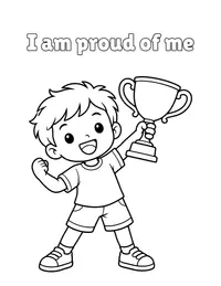 I am proud of me coloring page