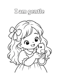 I am gentle coloring page