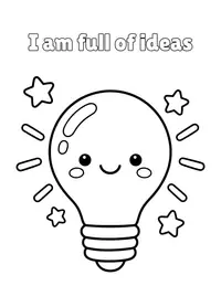 I am full of ideas coloring page