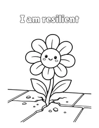 I am resilient coloring page