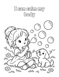 I can calm my body coloring page