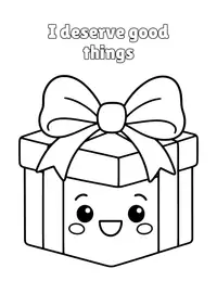 I deserve good things coloring page