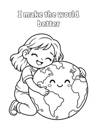 I make the world better coloring page