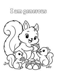 I am generous coloring page