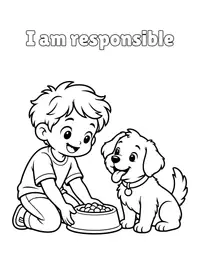 I am responsible coloring page