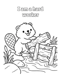 I am a hard worker coloring page