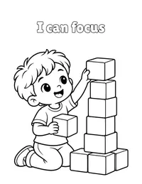 I can focus coloring page