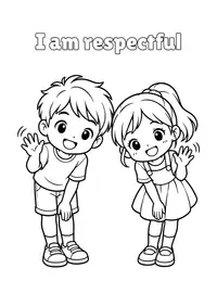 I am respectful coloring page