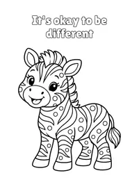 It's okay to be different coloring page
