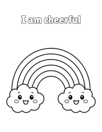 I am cheerful coloring page