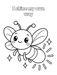 I shine my own way coloring page
