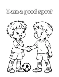 I am a good sport coloring page