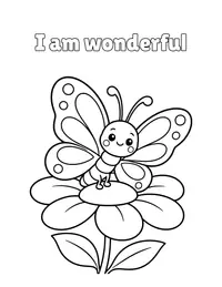 I am wonderful coloring page