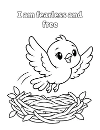 I am fearless and free coloring page