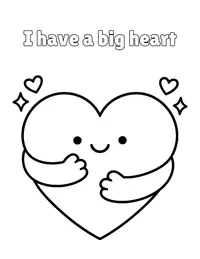 I have a big heart coloring page