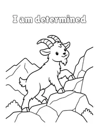 I am determined coloring page