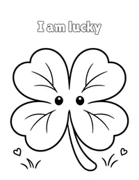 I am lucky coloring page