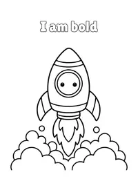 I am bold coloring page