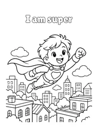 I am super coloring page