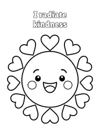 I radiate kindness coloring page