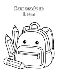 I am ready to learn coloring page