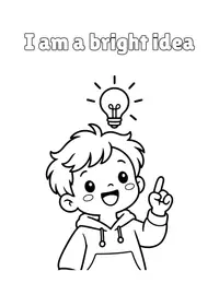 I am a bright idea coloring page