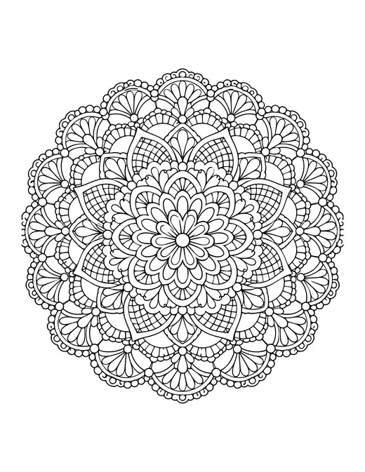 Lace Doily Mandala coloring page