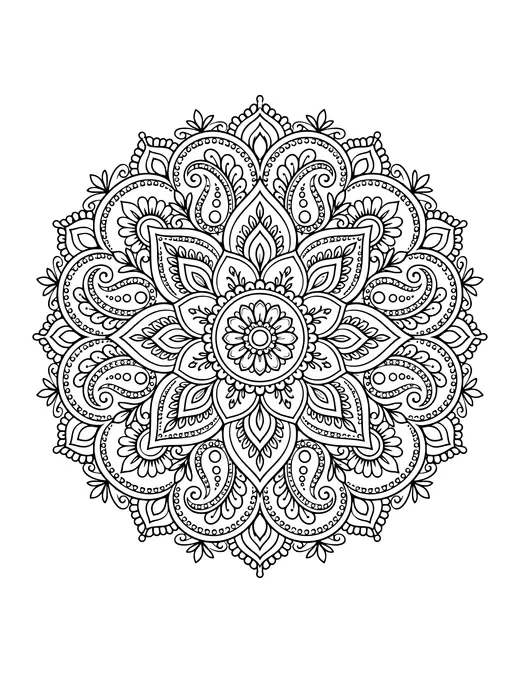 Henna Mandala coloring page