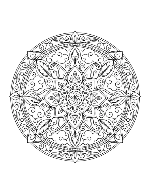 Air Mandala coloring page