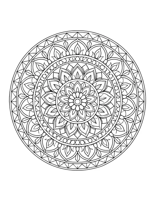 Mosaic Mandala coloring page