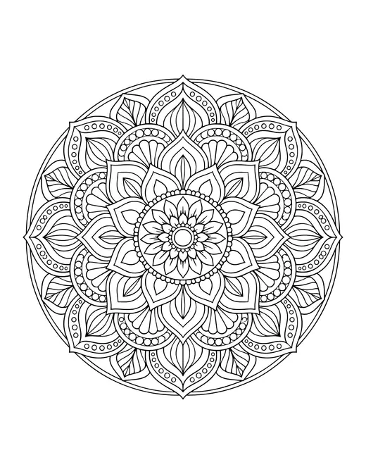 Breathing Mandala coloring page