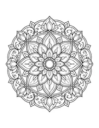 Lotus Mandala coloring page