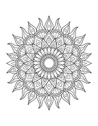 Sunburst Mandala coloring page