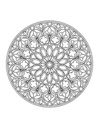 Rose Window Mandala coloring page