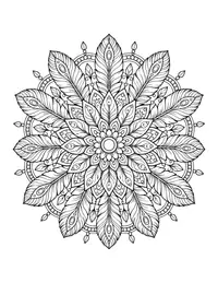 Feather Mandala coloring page